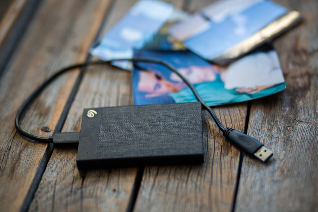 digital photos next to printed photos 