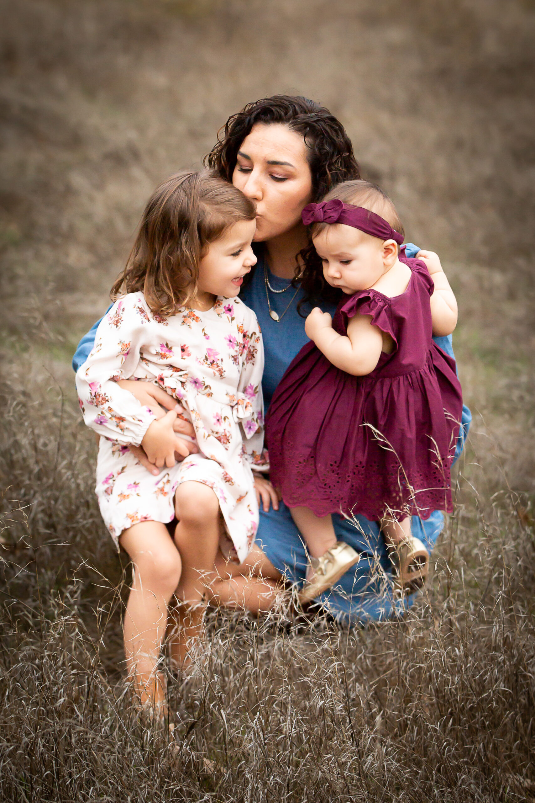 mom with two daughters