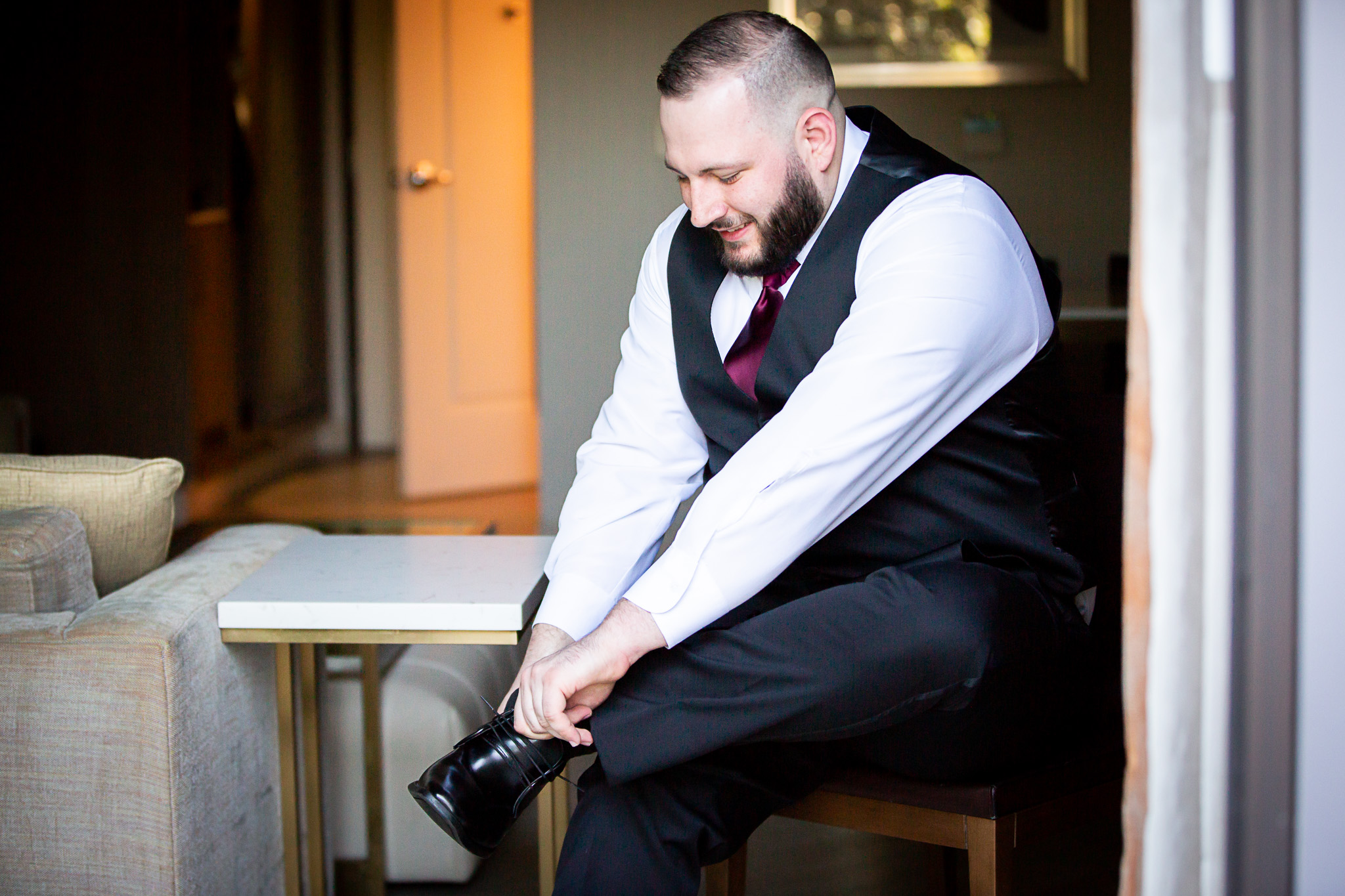 groom getting ready