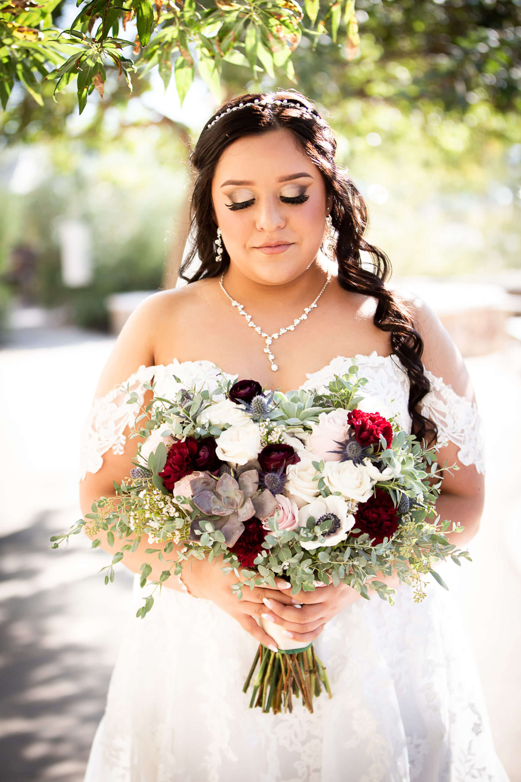 bride at wedding in red bluff ca