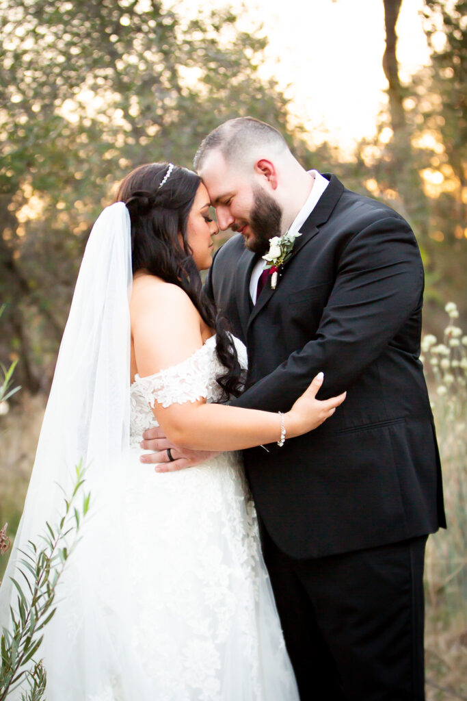 bride and groom in Redding ca