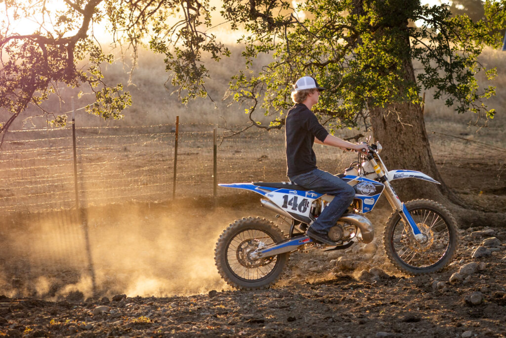 dirt bike in senior photos red bluff California